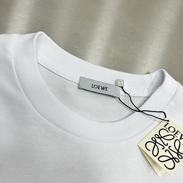 すぐ届く ロエベ エンブロイダリー アナグラム Tシャツ lok37640